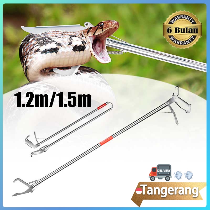 Jual Cm Cm Tongkat Penjepit Ular Stainless Alat Penjepit Sampah Snake Tongs Foldable