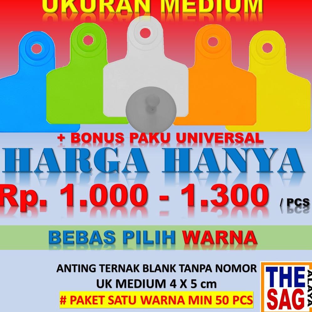 Jual Hati-Hati Barang Palasu [Dapat Emas] EARTAG 4X5cm BLANK KOSONG (50 ...