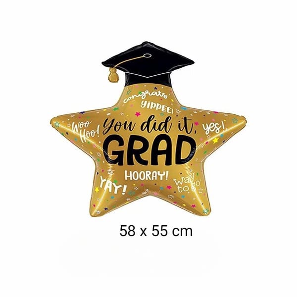 Jual Balon Foil Graduation/Wisuda Globe/Wisuda Star Shape With Toga ...