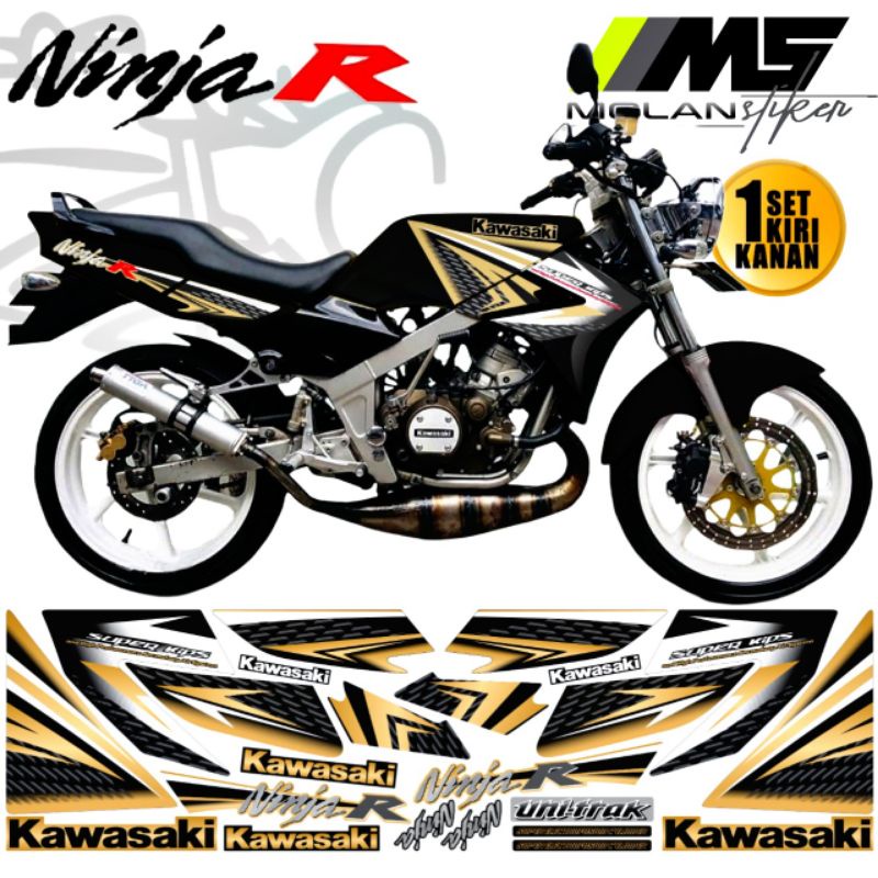 Jual Decal Sticker Striping Variasi Motif Ori Ninja R 150 2013 Kuning ...