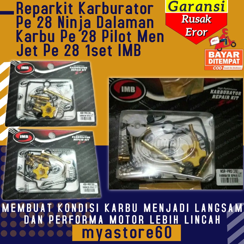 Jual Repair Kit Repairkit Pilot Jet Main Jet Karburator PE 28 Ninja ...