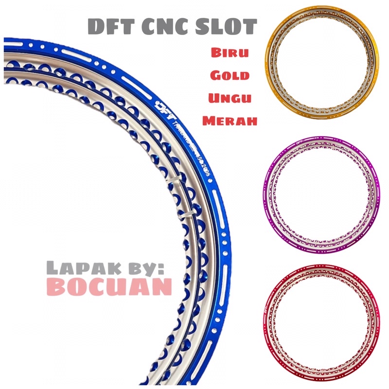 Jual VELG RIM JARI JARI DFT THAILAND CNC SLOT RING 17 Modif mio vario ...