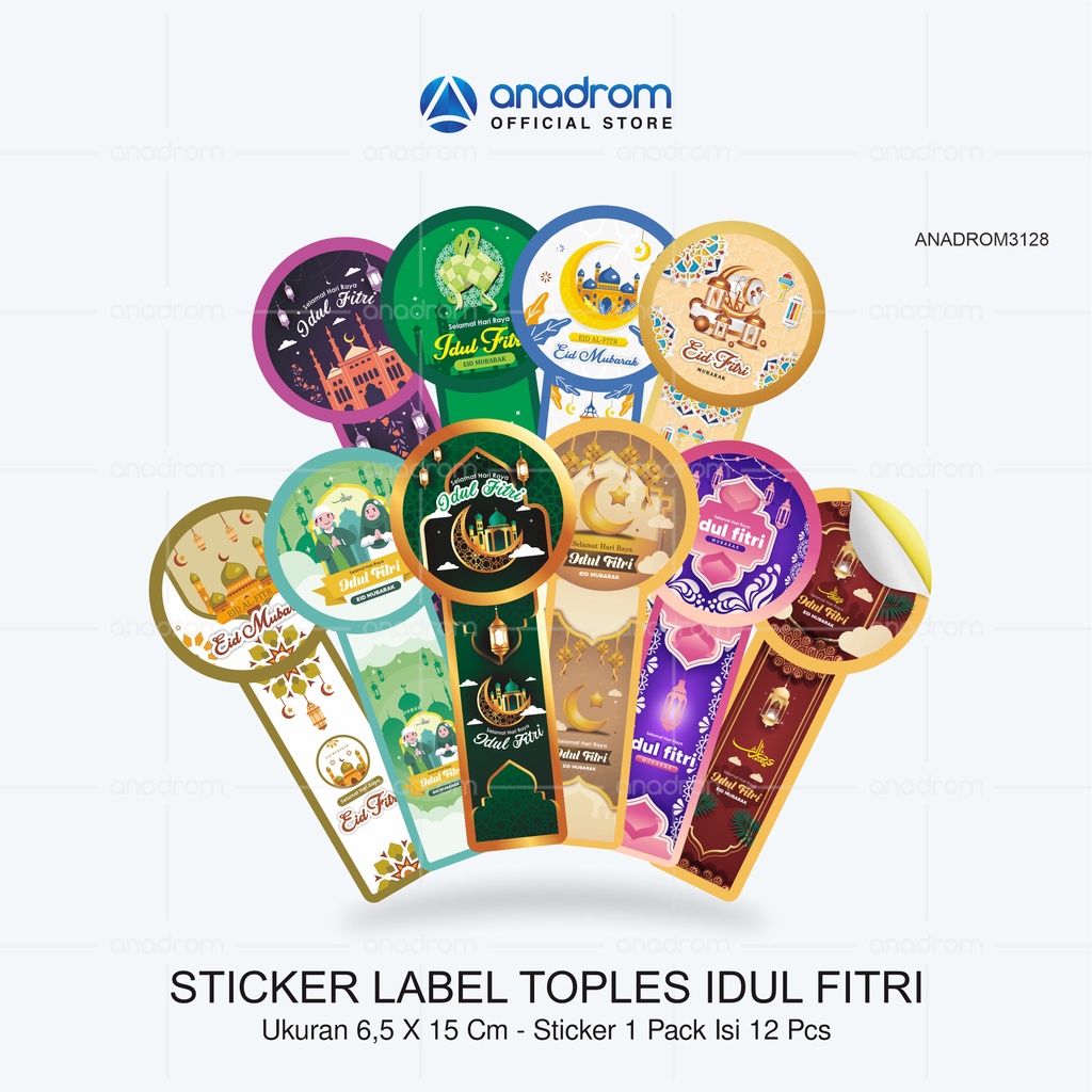 Jual [1 pack] Stiker Label Toples Kue Lebaran | Sticker Toples Kue Idul ...