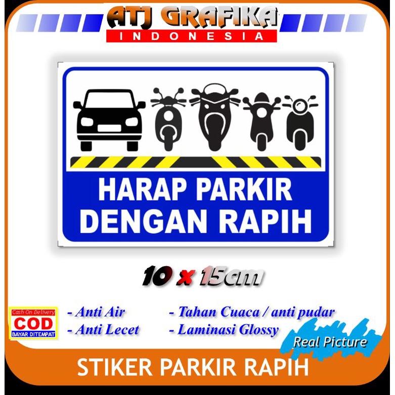 Jual Stiker Harap Parkir Dengan Rapih Sticker Kendaraan Motor Mobil Toko Kantor Rumah Dll 4326