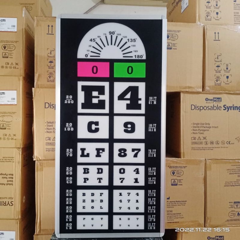 Jual Snellen Chart Elektrik Remote / Alat Baca Test Mata | Shopee Indonesia