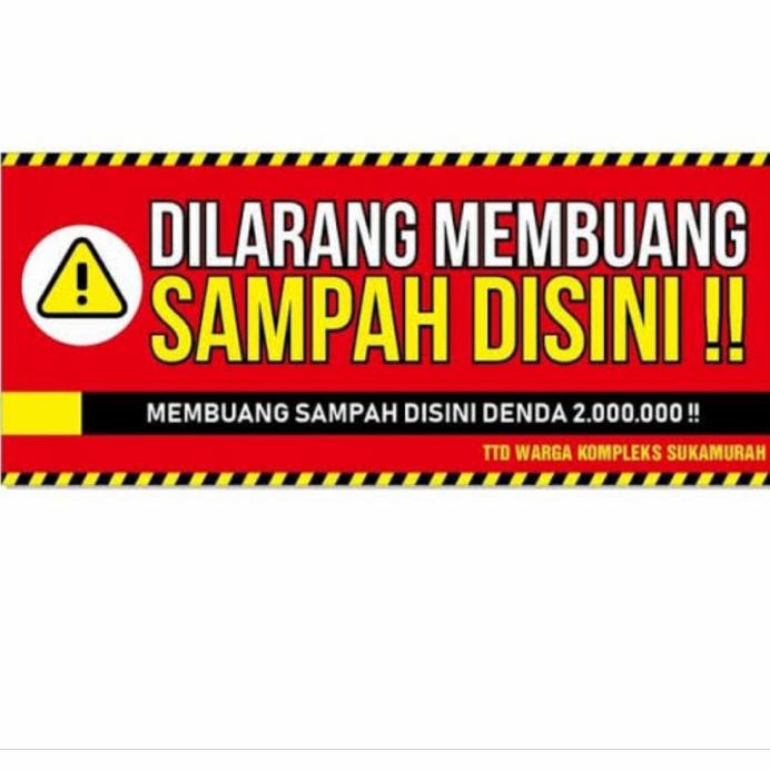 Jual Dekorasi Spanduk Banner Dilarang Buang Sampah Top Shopee Indonesia