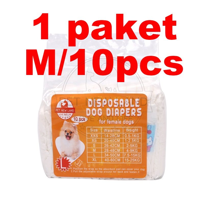 Jual 1 Paket Diapers Kucing Diapers Anjing Anti Bocor Popok Anjing