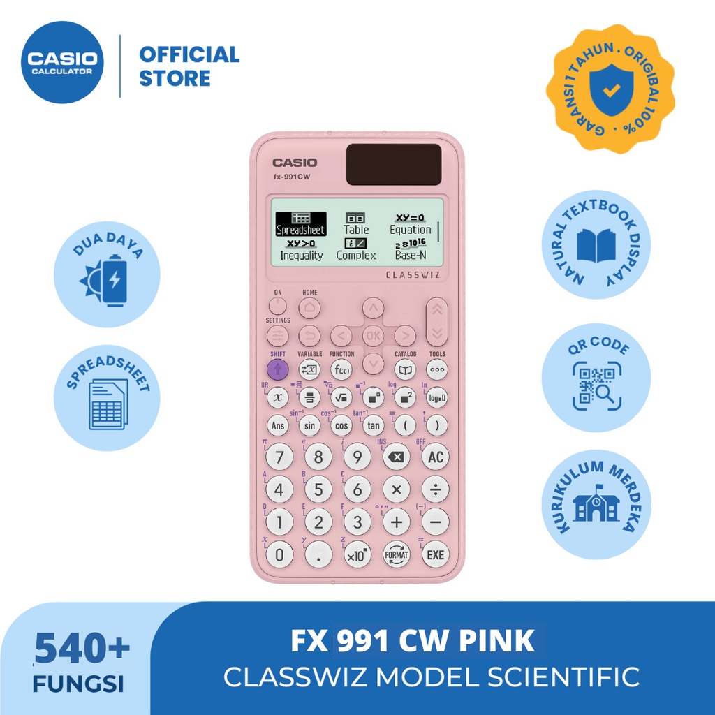 Jual Casio ClassWiz Model Scientific Calculator FX-991CW | Shopee Indonesia