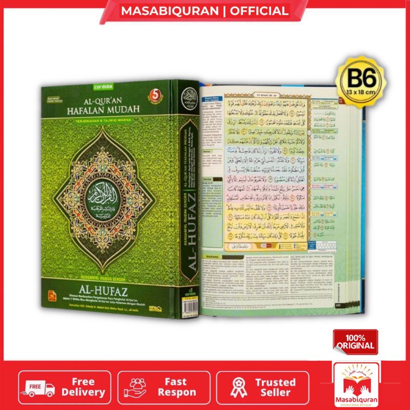 Jual Al Quran Hafalan Al Hufaz Ukuran B6 Terjemahan Dan Tajwid Warna ...