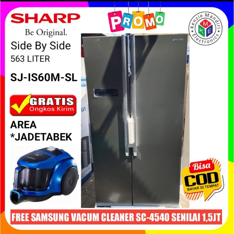 Jual Kulkas Side By Side Sharp Sj Is M Sl Shopee Indonesia