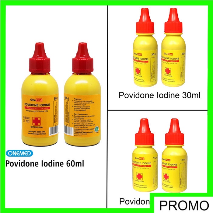 Jual Povidone Iodine Onemed 15ml/30ml/60ml / Povidone Iodine ...