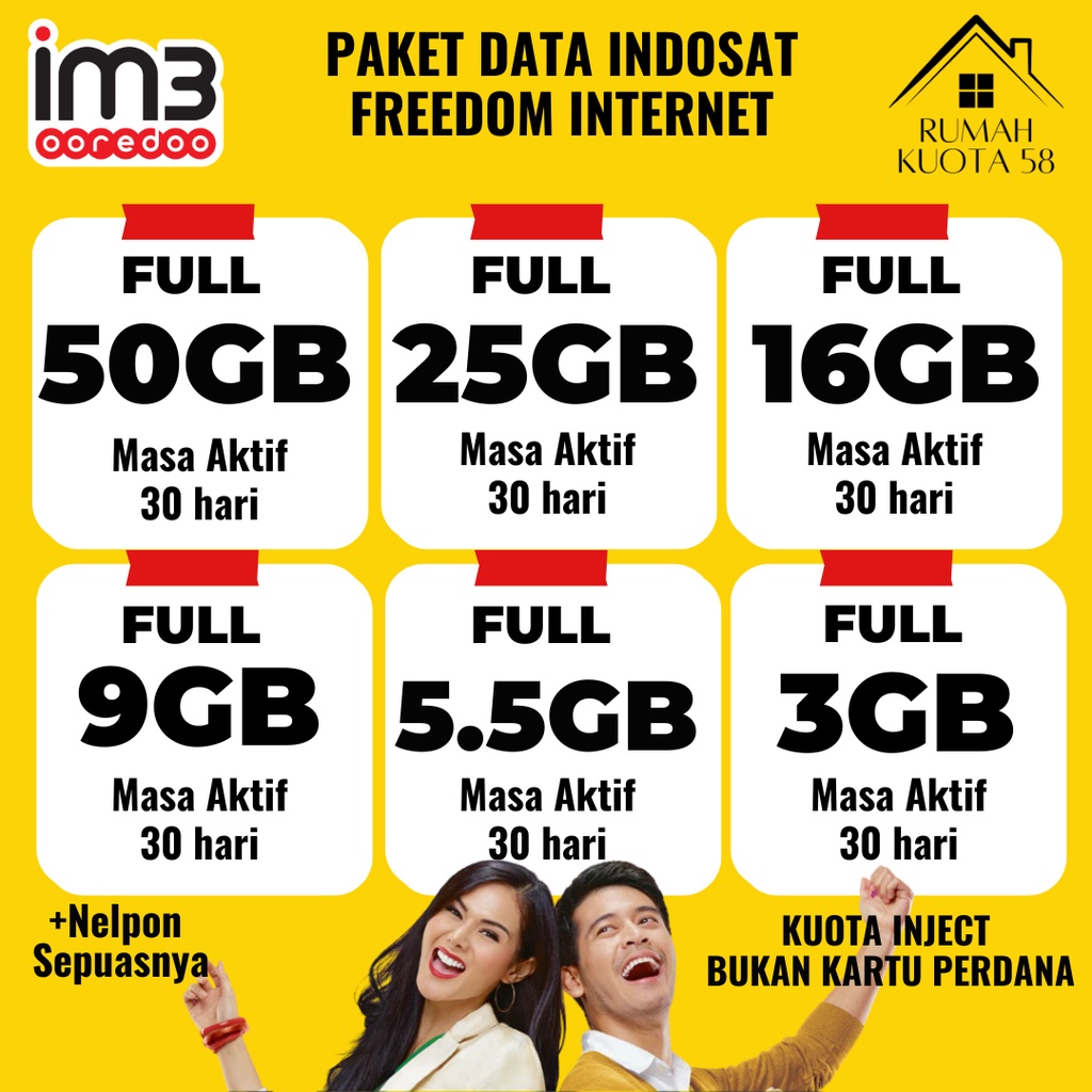 Jual KUOTA INDOSAT DATA FREEDOM INTERNET PROMO TANPA CEK NOMOR | Shopee ...