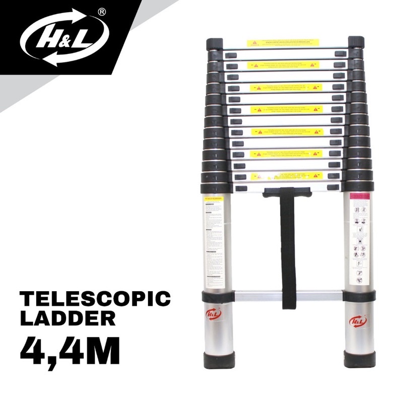 Jual HL Tangga Lipat Aluminium Teleskopik Telescopic 4.4 Meter Tipe