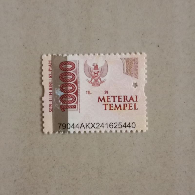 Jual Meterai Materai Tempel 10000 10ribu 10rb 10 000 10k Asli 100 1