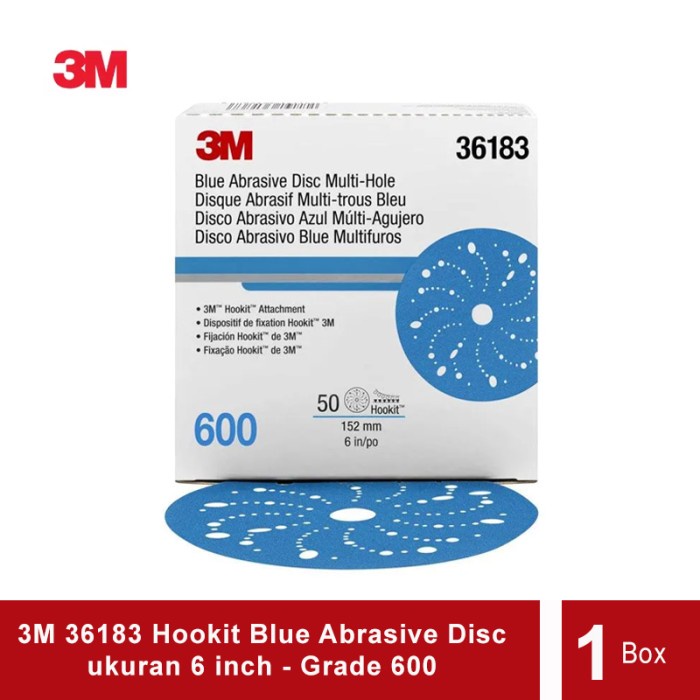 Jual Amplas 3M 36183 Blue Abrasive Disc Amplas Bulat Tempel 6 In Grade ...