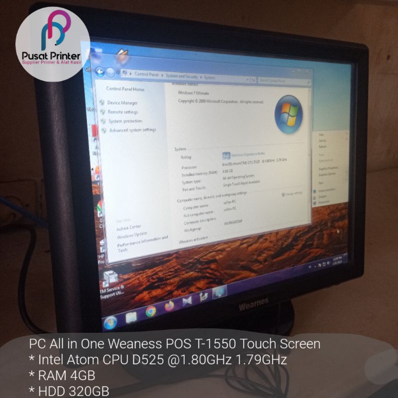 Jual PC All in One Wearnes POS T-1550 Touchscreen | Shopee Indonesia