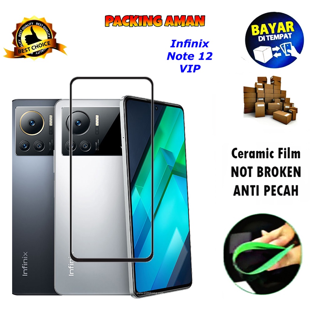 Jual Tempered Glass Infinix Note Vip Full Cover Full Screen Ceramic Film Anti Gores Shopee