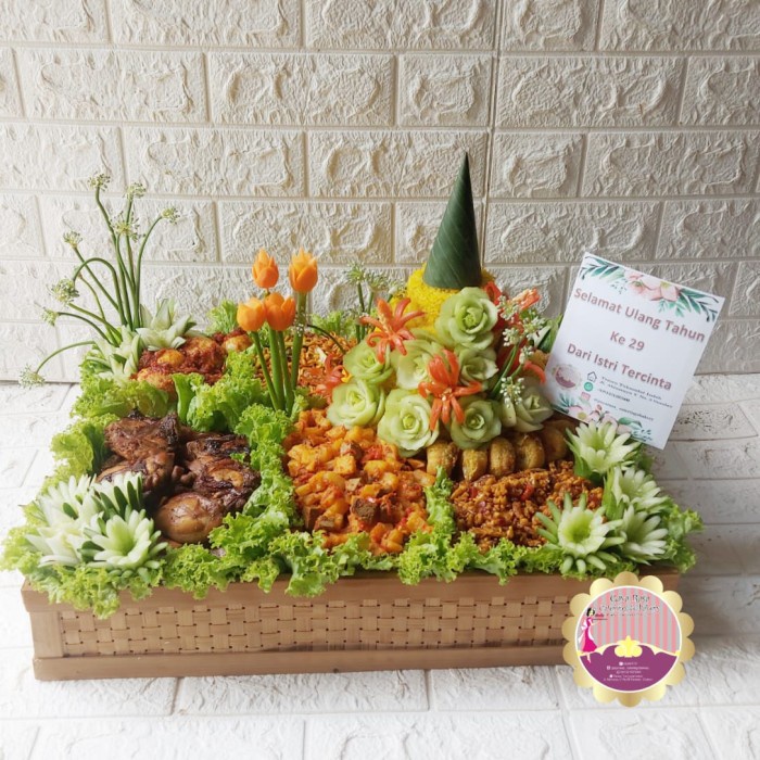 Jual Tampah Tumpeng Nampan Bambu Jumbo Nampan Hampers Nasi Tumpeng