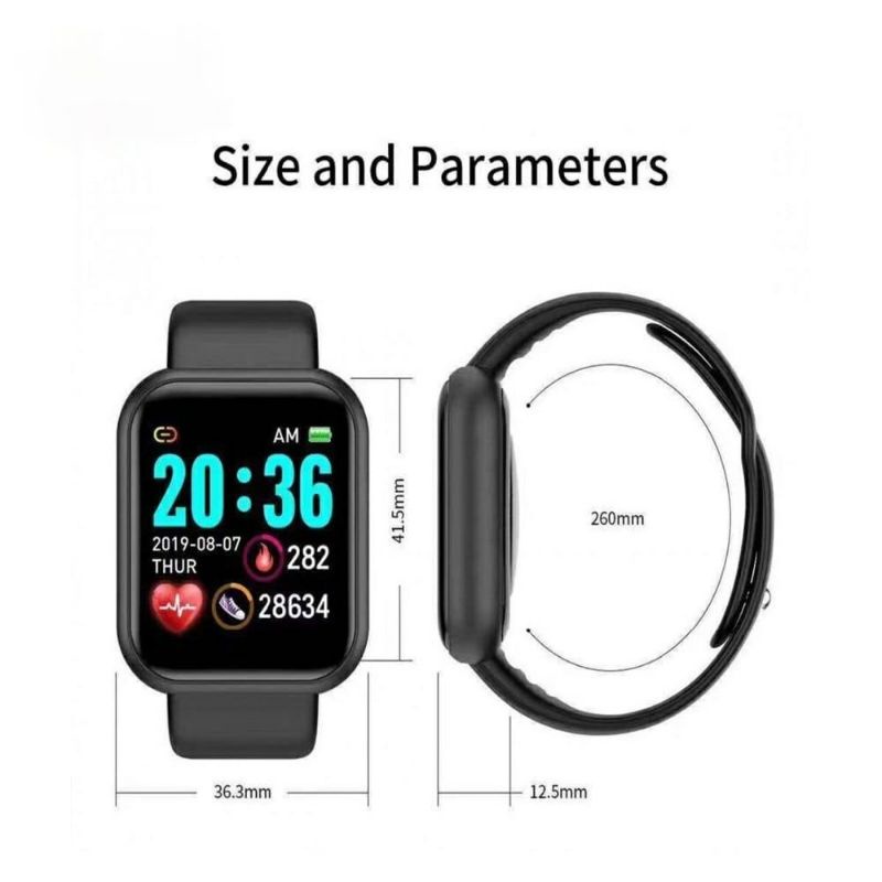 Jual smart watch jam tangan kesehatan model gelang kotak smartband ...