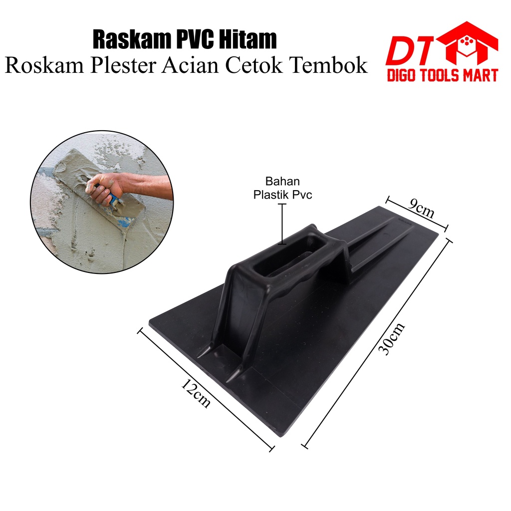 Jual Raskam PVC Hitam Roskam Plester Acian Cetok Tembok | Shopee Indonesia