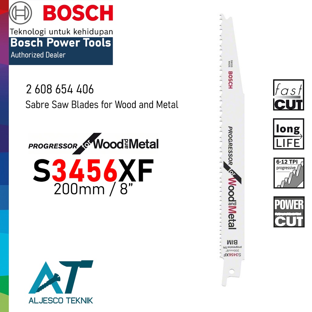 Jual BOSCH S3456XF GERGAJI SABRE METAL KAYU RECIPROCATING SAW Shopee