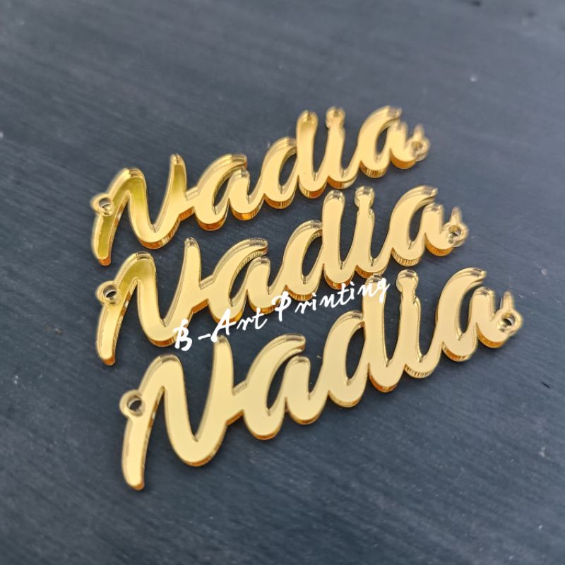 Jual Label Akrilik Nama Pola Dan Logo Costum Cutting Huruf Nama Akrilik Logo Hijab Logo