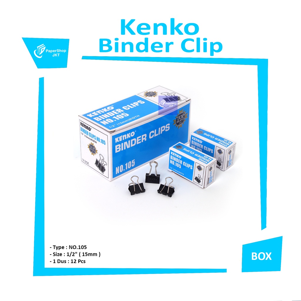 Jual KENKO binder clip no 105 per pack Shopee Indonesia