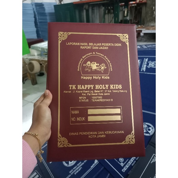 Jual MAP RAPORT IJAZAH SABLON BAHAN ASE/KULIT MITASI CUSTOM ISI 12 ...