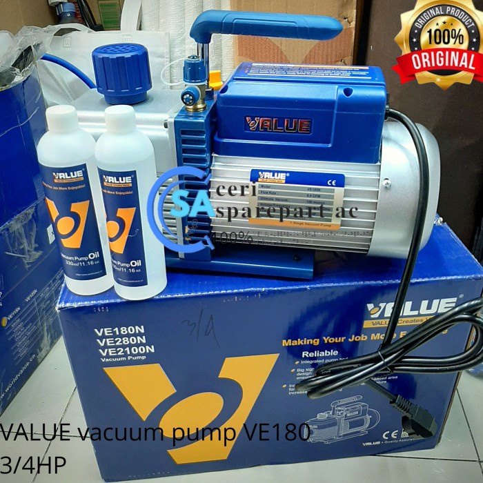 Jual Vac Value Vacum Ve180 Vacuum Pump Ac 3/4Hp Shopee Indonesia