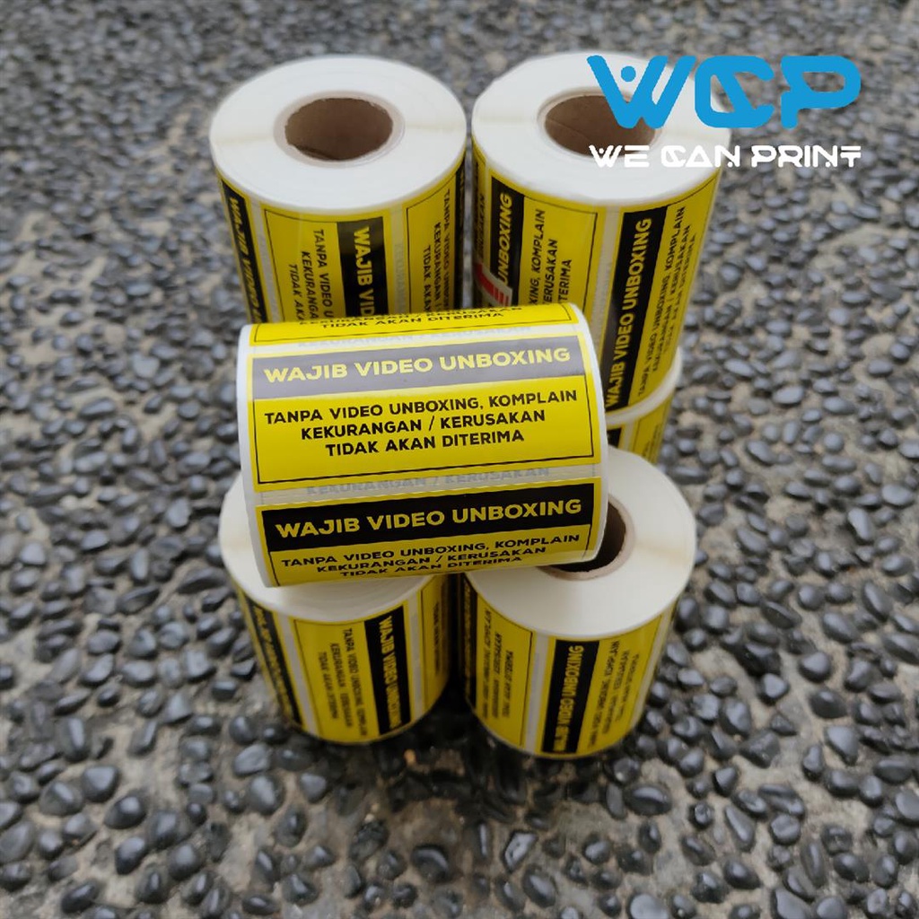 Jual Label Sticker FRAGILE Wajib Video Unboxing Stiker Unboxing Kuning ...