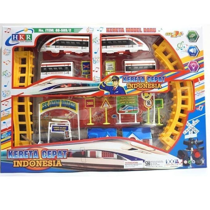 Jual Mainan Kereta Api Trains Train Mrt Cepat Indonesia Musik Lampu