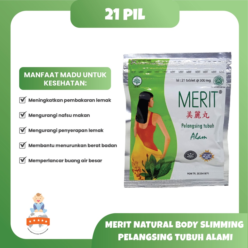 Jual MERIT Natural Body Slimming Pelangsing Tubuh Alami | Shopee Indonesia