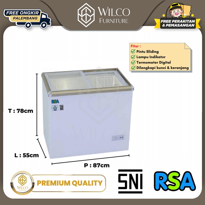 Jual Freezer Box Pintu Geser XS-200 RSA / Freezer Ice Cream Minimarket ...