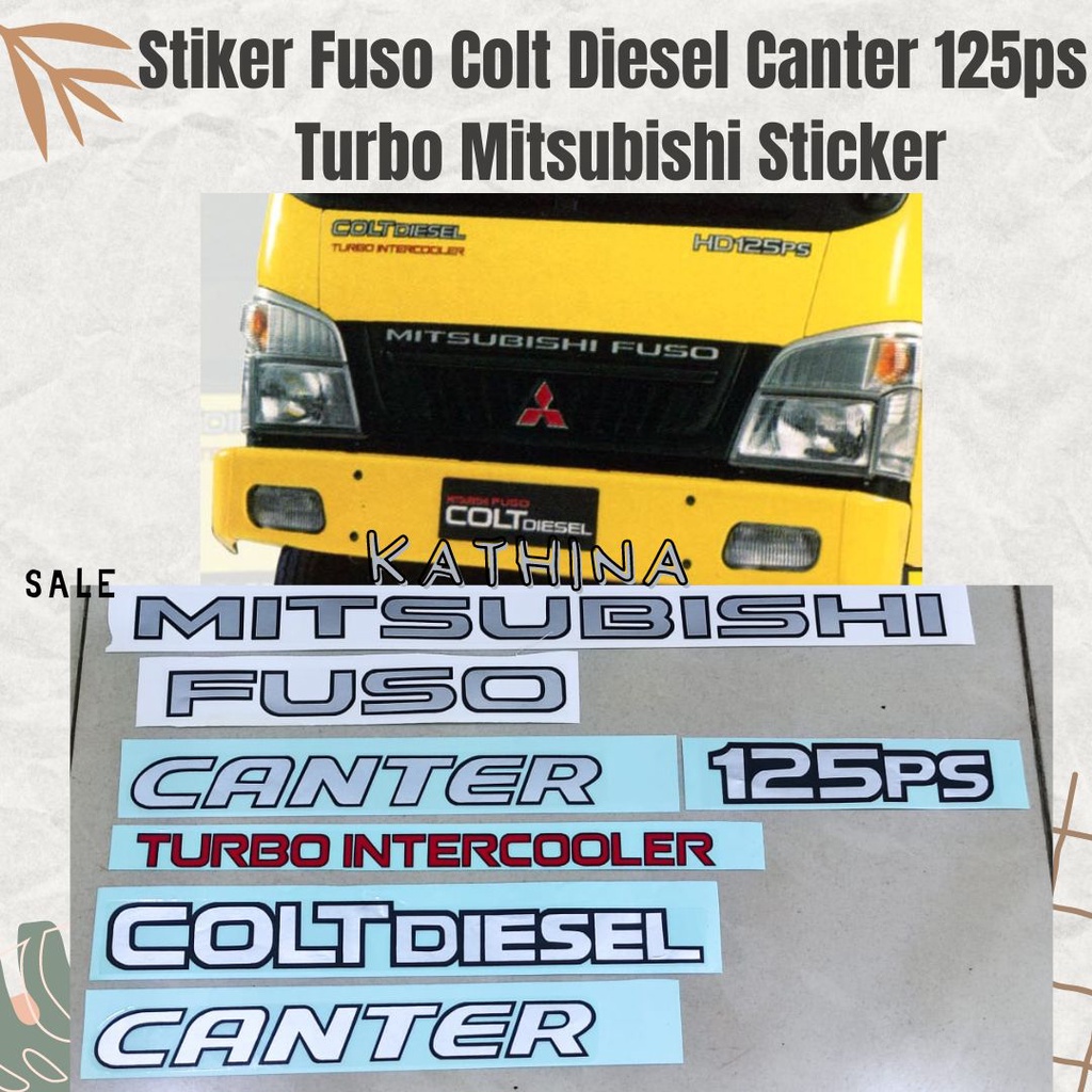 Jual Stiker Fuso Colt Diesel Canter 125ps Turbo Mitsubishi Sticker ...
