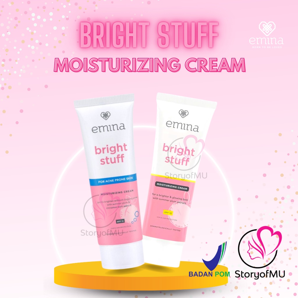 Jual EMINA BRIGHT STUFF Prone Skin Moisturizing Cream 20ml Shopee