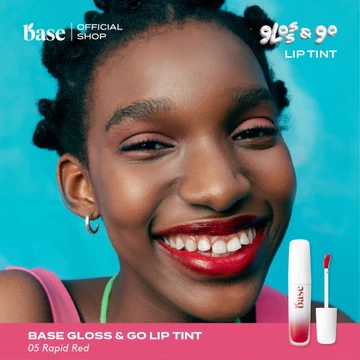 BASE Gloss Go Lip Tint Vegan Formula Ringan Hydrating Transferproof Tahan Lama BPOM