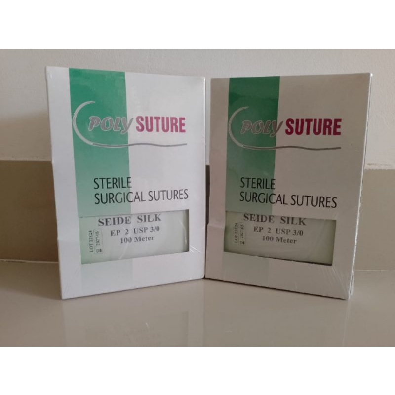 Jual Benang seide silk PolySuture/sterile surgical sutures POLY SUTURE ...
