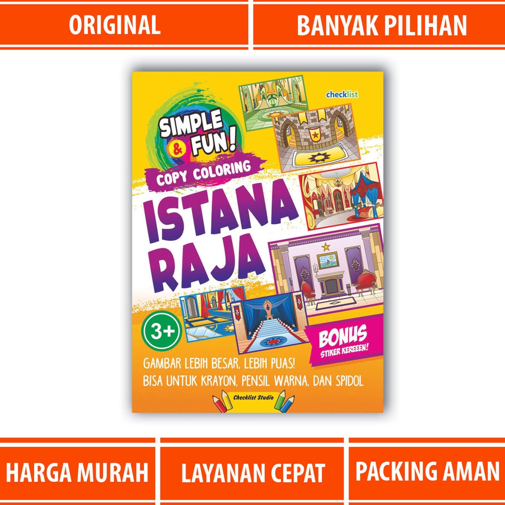 Jual Buku Mewarnai : Simple & Fun! Copy Coloring Istana Raja | Shopee ...