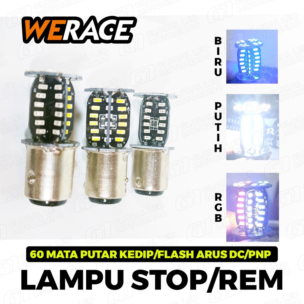 Jual Lampu Led Stop Rem Mata Putar Kedip Flash Universal Sepeda