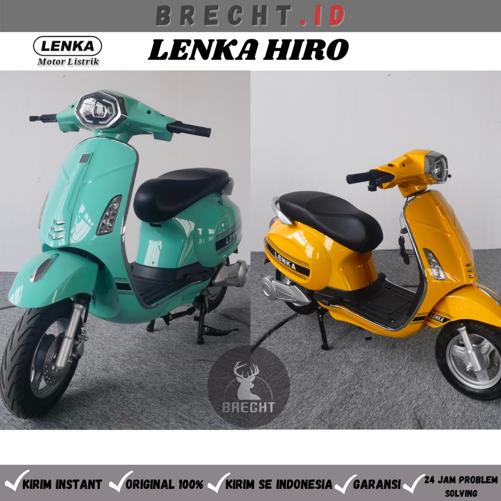 Jual Sepeda Motor Listrik Vespa LENKA HIRO Scooter Matic 1200 Watt