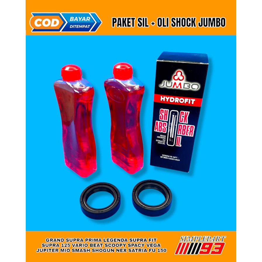 Jual Paket Seal Sil Shock Shok Skok Depan Oli Shock Jumbo Grand Beat Vario Supra X Karisma