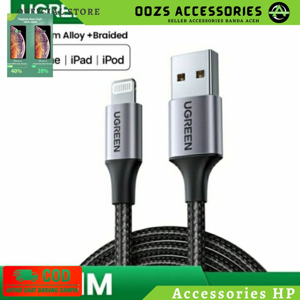 Jual Ugreen Cable Data Usb A To Iphone Lightning Mfi Ugreen Kabel Fast