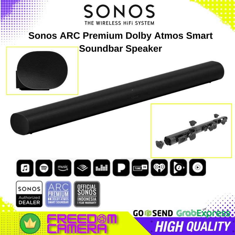 Jual Sonos ARC Premium Dolby Atmos Smart Soundbar Speaker Shopee