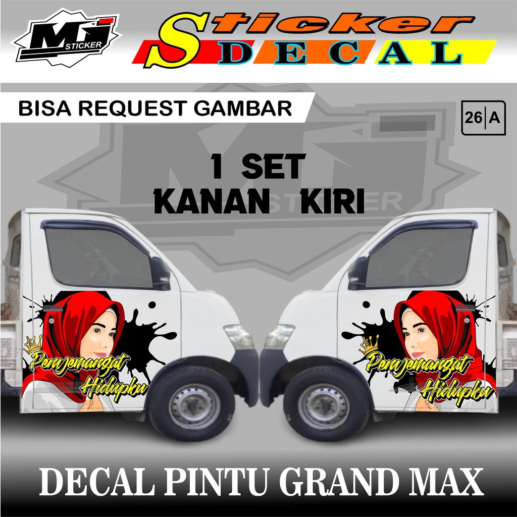 Jual Stiker Decal Full Pintu Samping Pickup Grand Max Semua Jenis