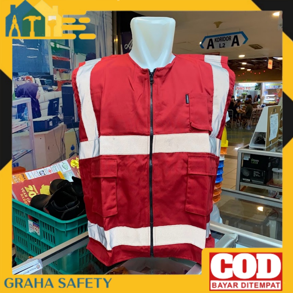 Jual Rompi Safety - Rompi Safety Bahan American Drill - Rompi Safety ...