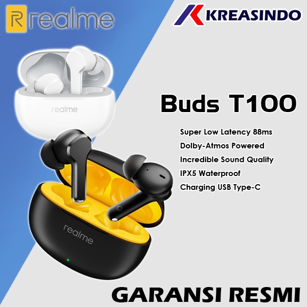 Jual REALME BUDS T100 / T300 TWS Earphone Wireless Garansi Resmi ...