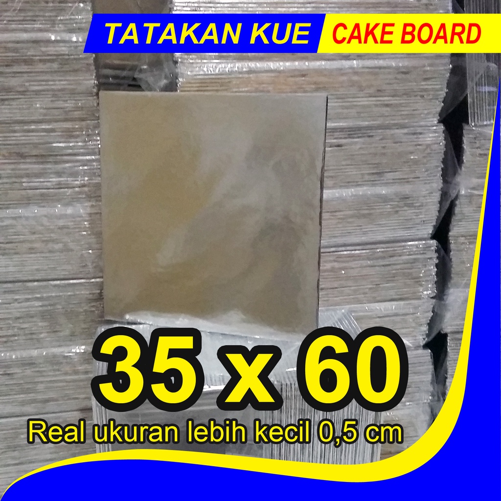 Jual Tatakan Kue 35x60 Silver 6 mm / Cake Board / Alas Roti/ tatakan ...