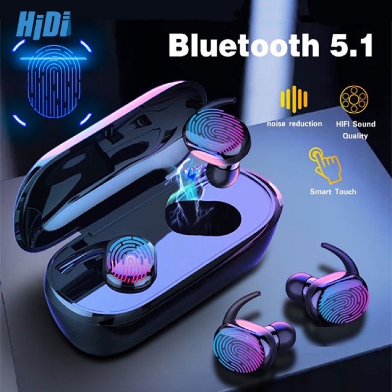 Jual Headset Bluetooth Full Bass Tws Wireless Earphone Noise Cancel