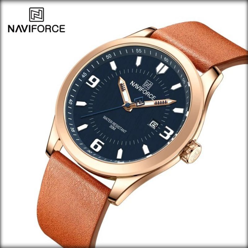 Jual Naviforce Nf Jam Tangan Analog Tali Kulit Varian Original Shopee Indonesia