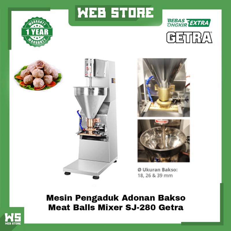 Jual Mesin Pengaduk Pencampur Adonan Bakso Meatball Maker Sj 280 Getra